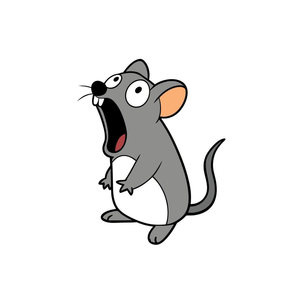 Bamboo Rat screams icon illustration vector