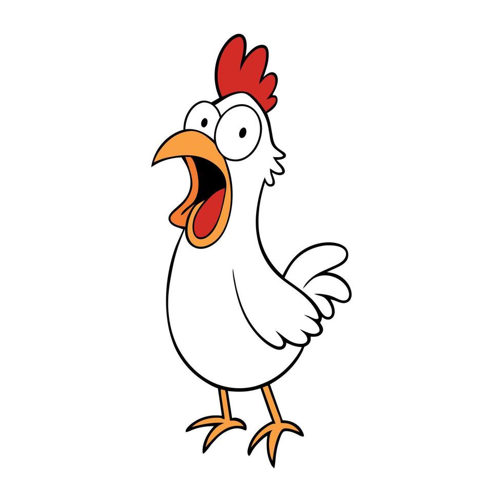 Bantam Chicken screams icon illustration vector
