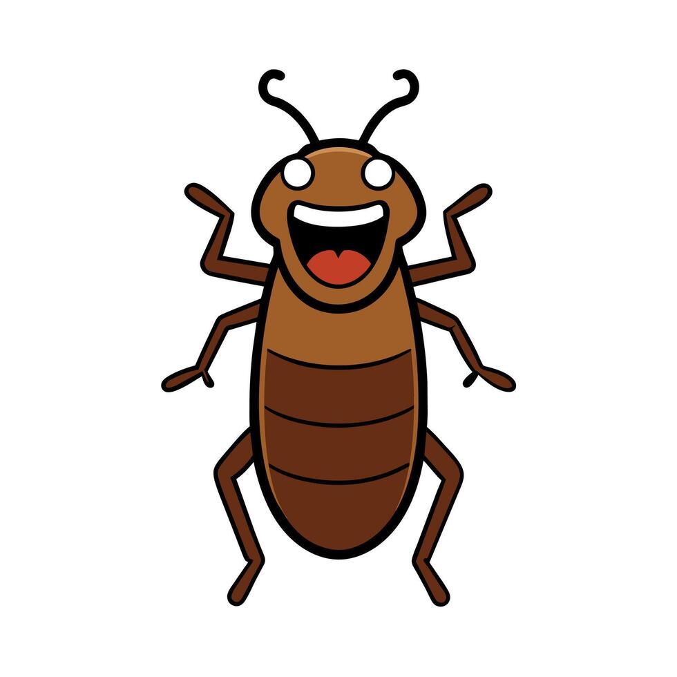 Bark Beetle bug laughs icon illustration vector