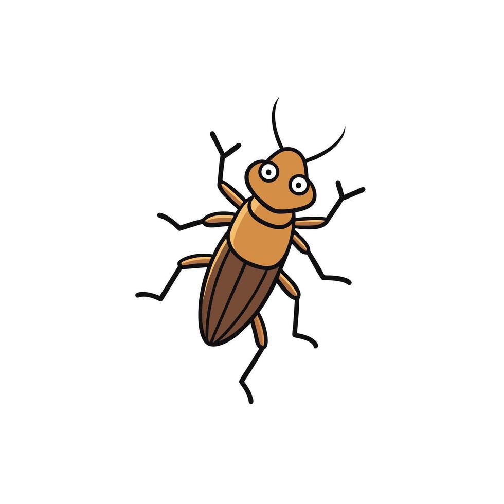 Bark Beetle bug jumps icon illustration vector