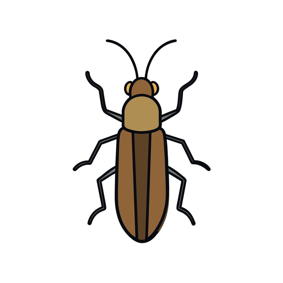 Bark Beetle bug play icon illustration vector
