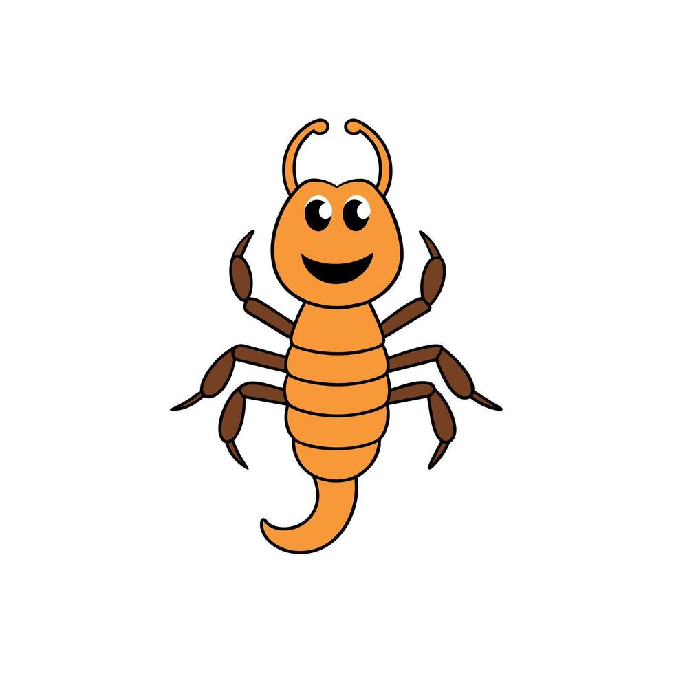 Bark Scorpion smiles icon illustration vector