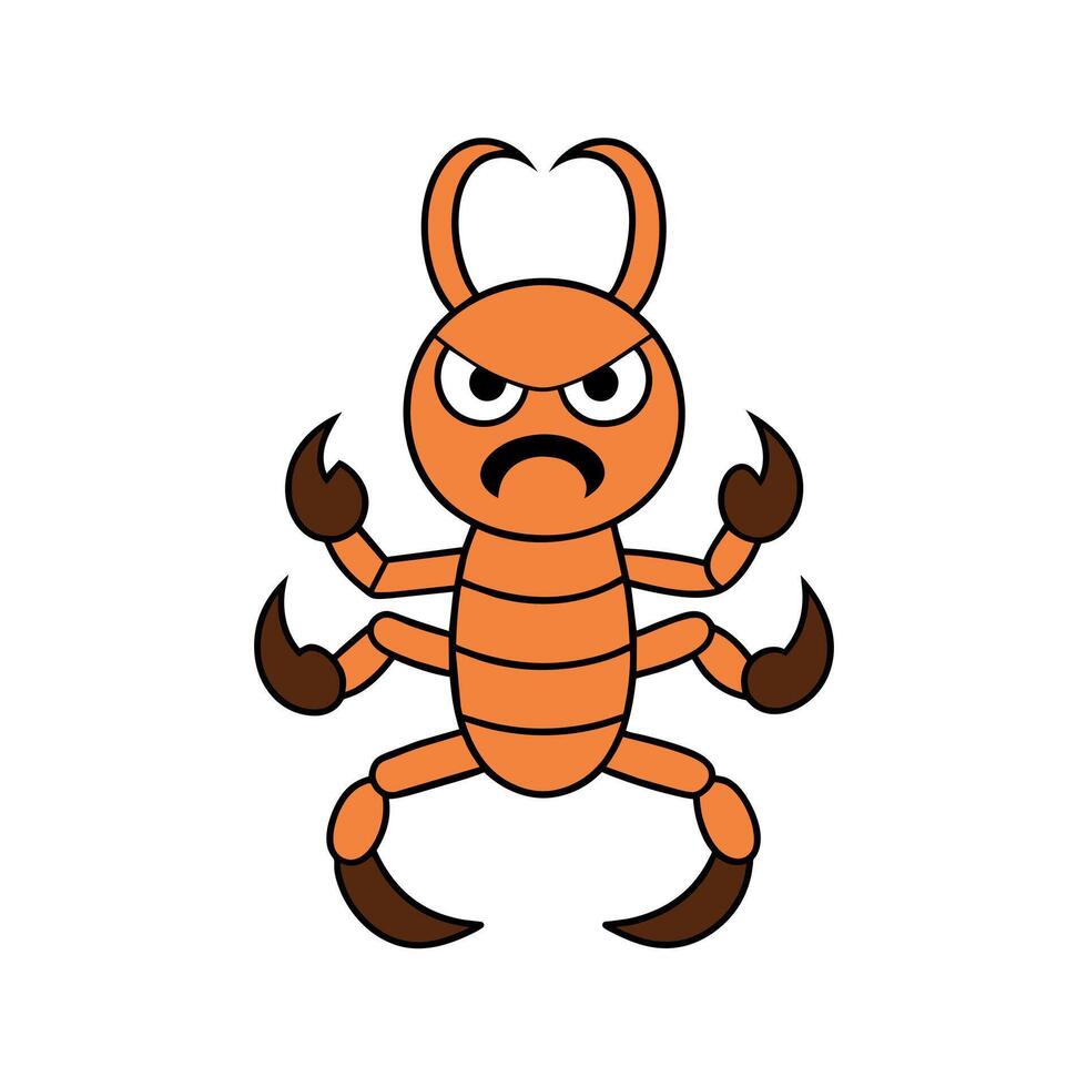 Bark Scorpion angry icon illustration vector