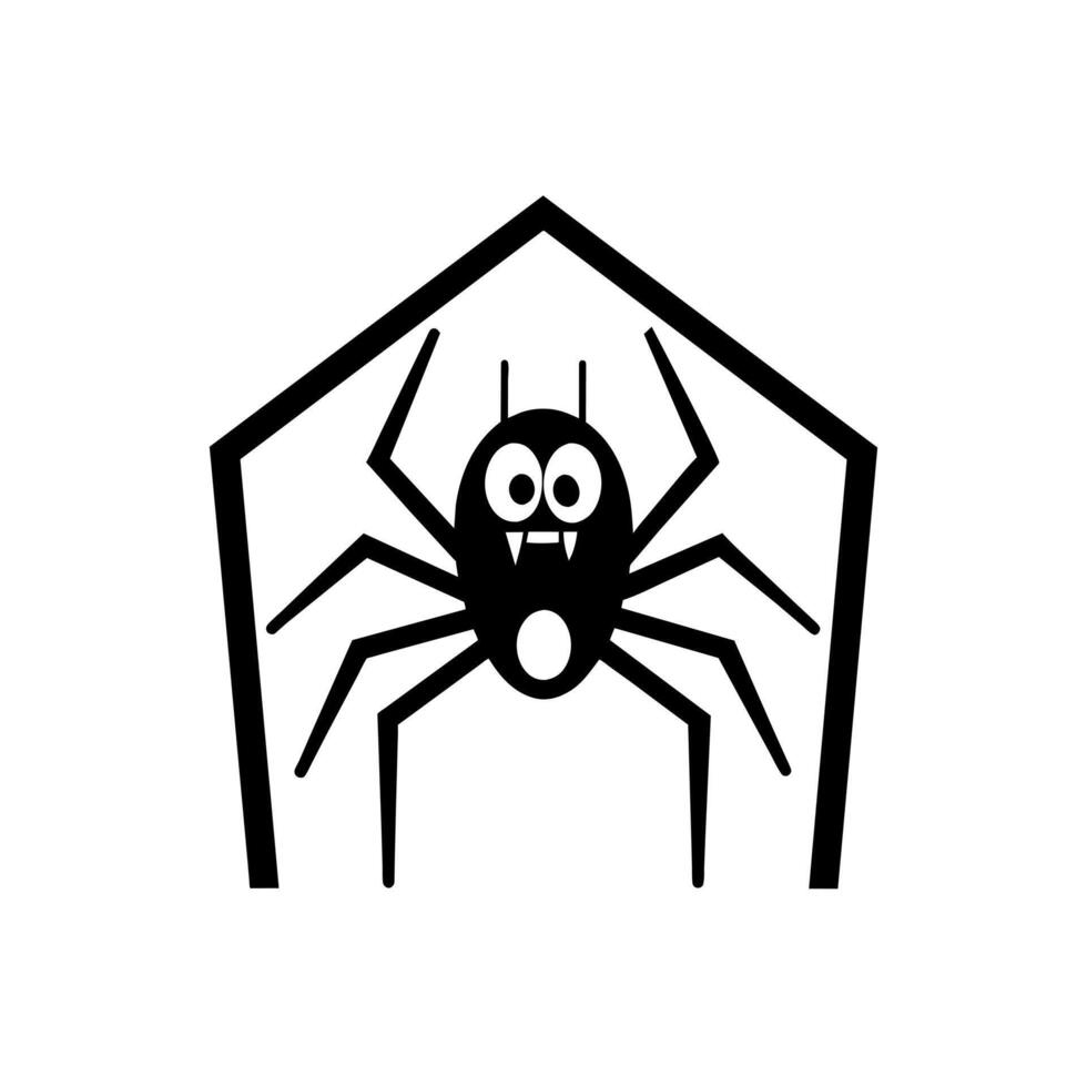Barn Spider screams icon illustration vector