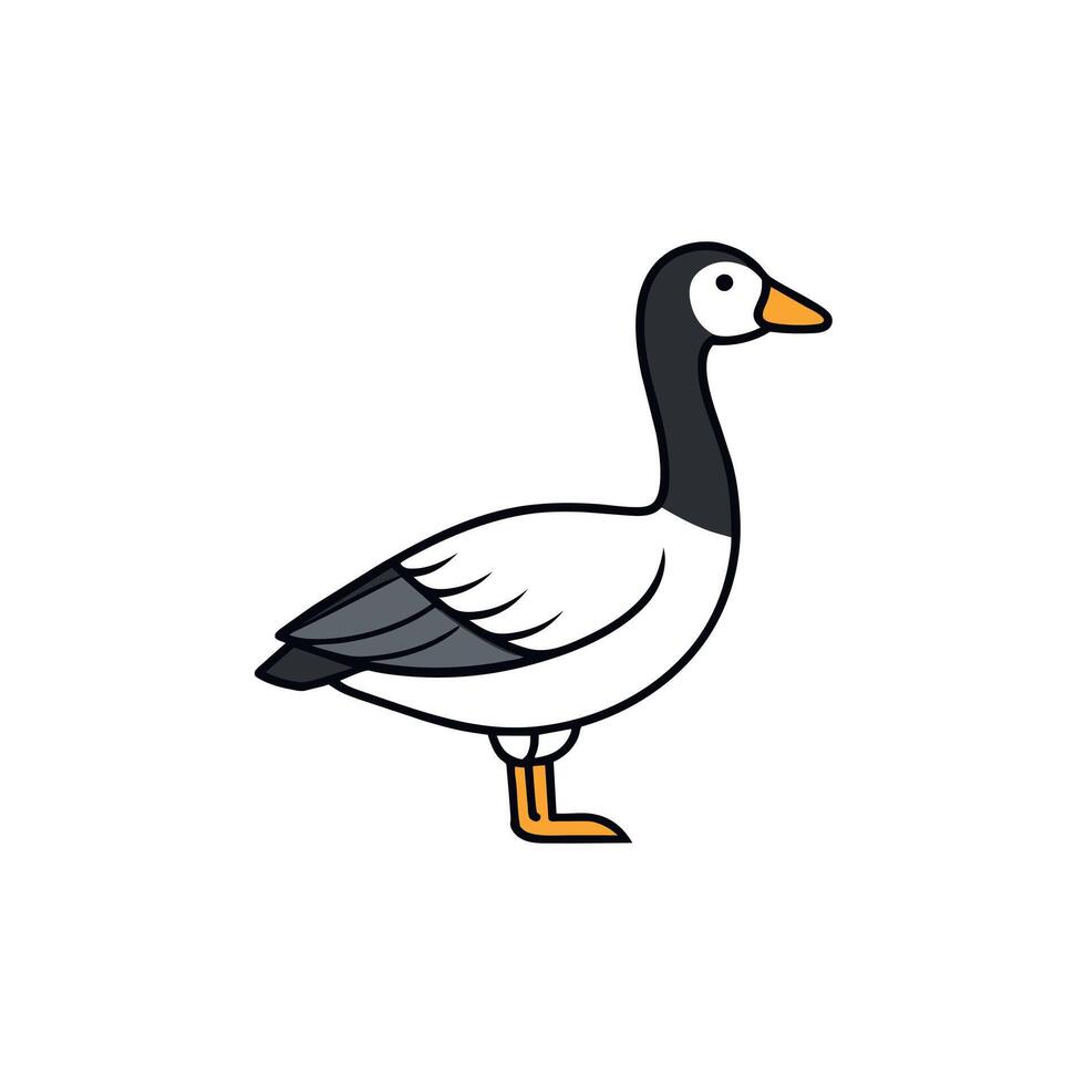Barnacle Goose looks icon illustration vector