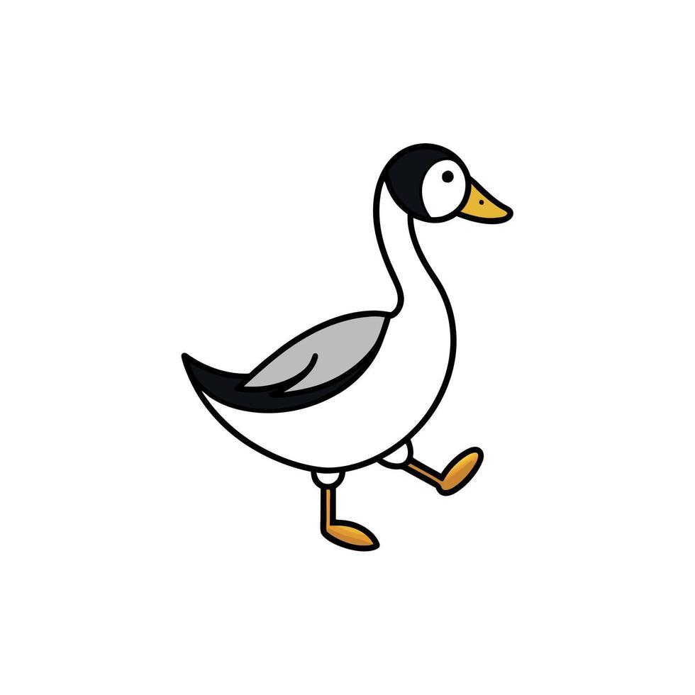 Barnacle Goose play icon illustration vector