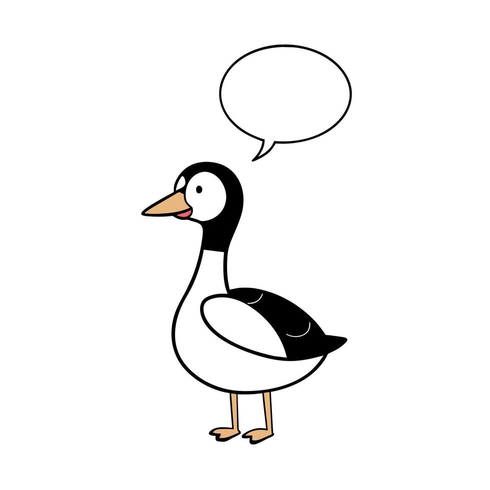Barnacle Goose speaks icon illustration vector