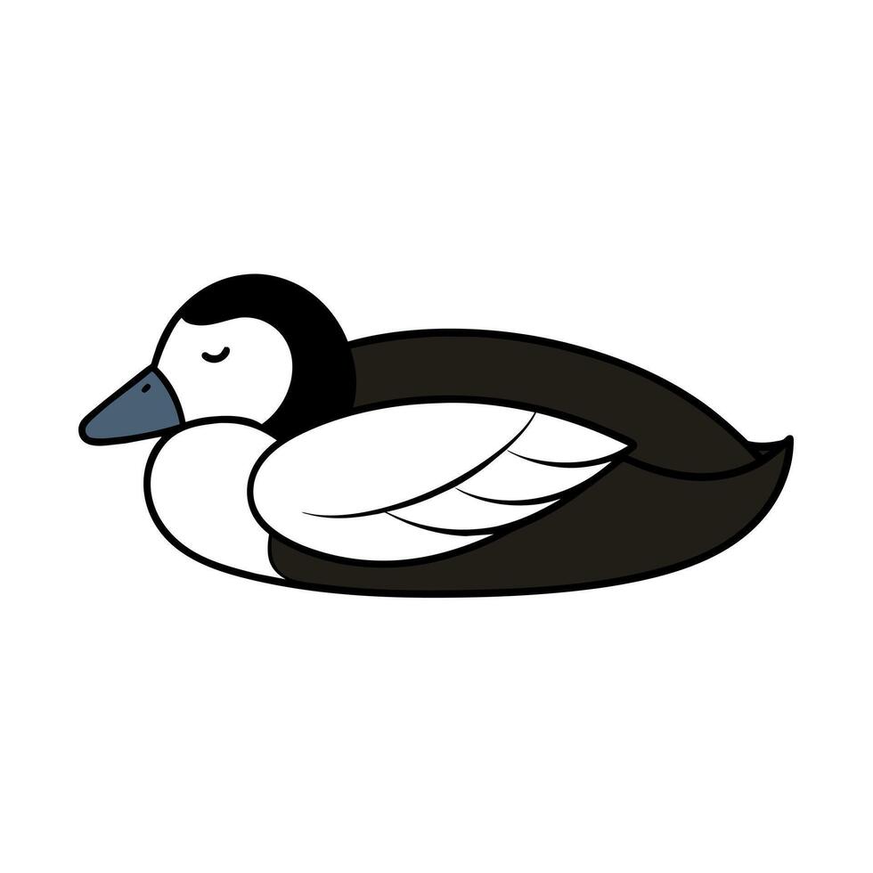 Barnacle Goose sleeps icon illustration vector
