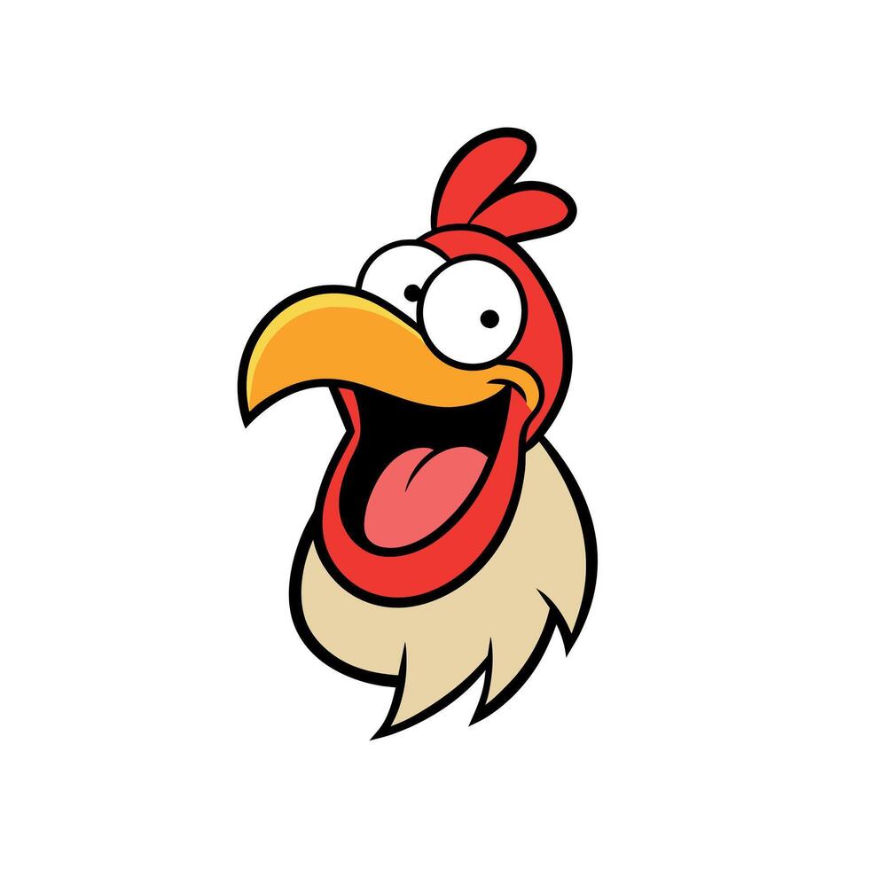 Barnevelder chicken laughs icon illustration vector
