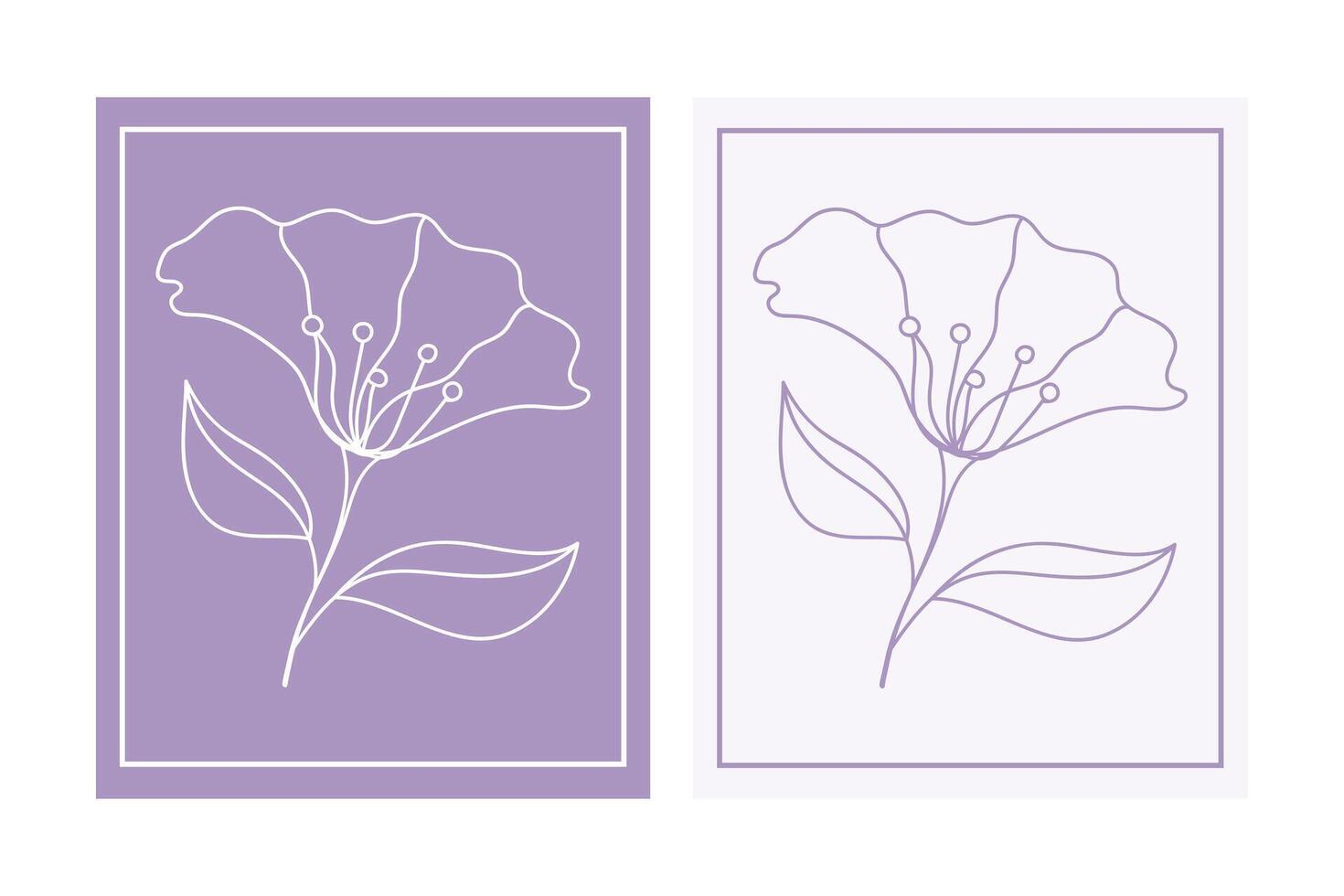 Flower outline logo symbol sign. illustration vector