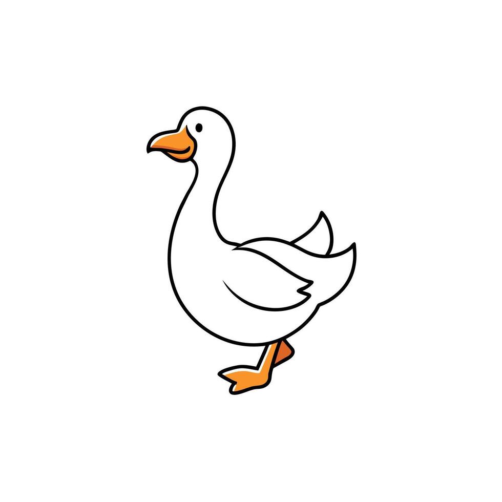 Barnyard Goose play icon illustration vector