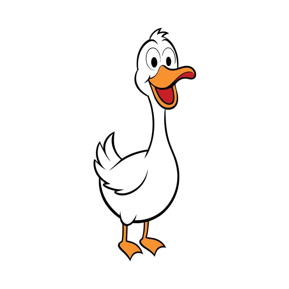 Barnyard Goose smiles icon illustration vector