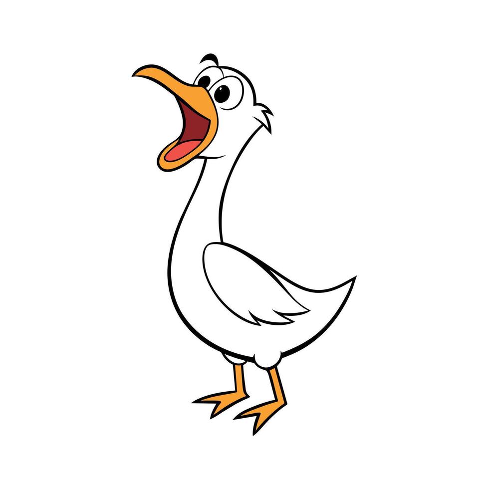 Barnyard Goose screams icon illustration vector