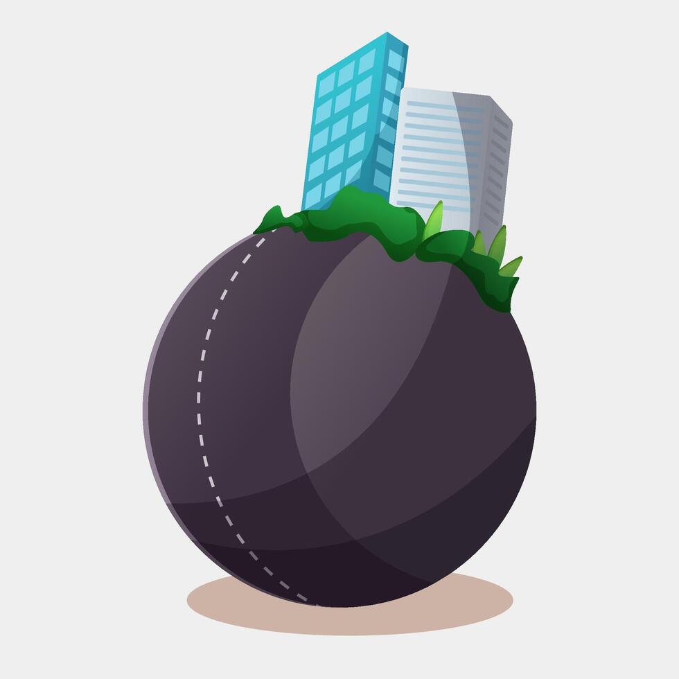 the globe carries the big cities rolling vector