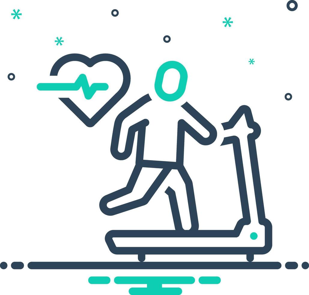 Mix icon for cardio vector