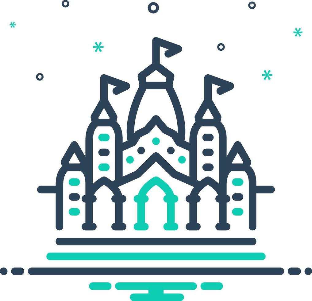 Mix icon for temple vector