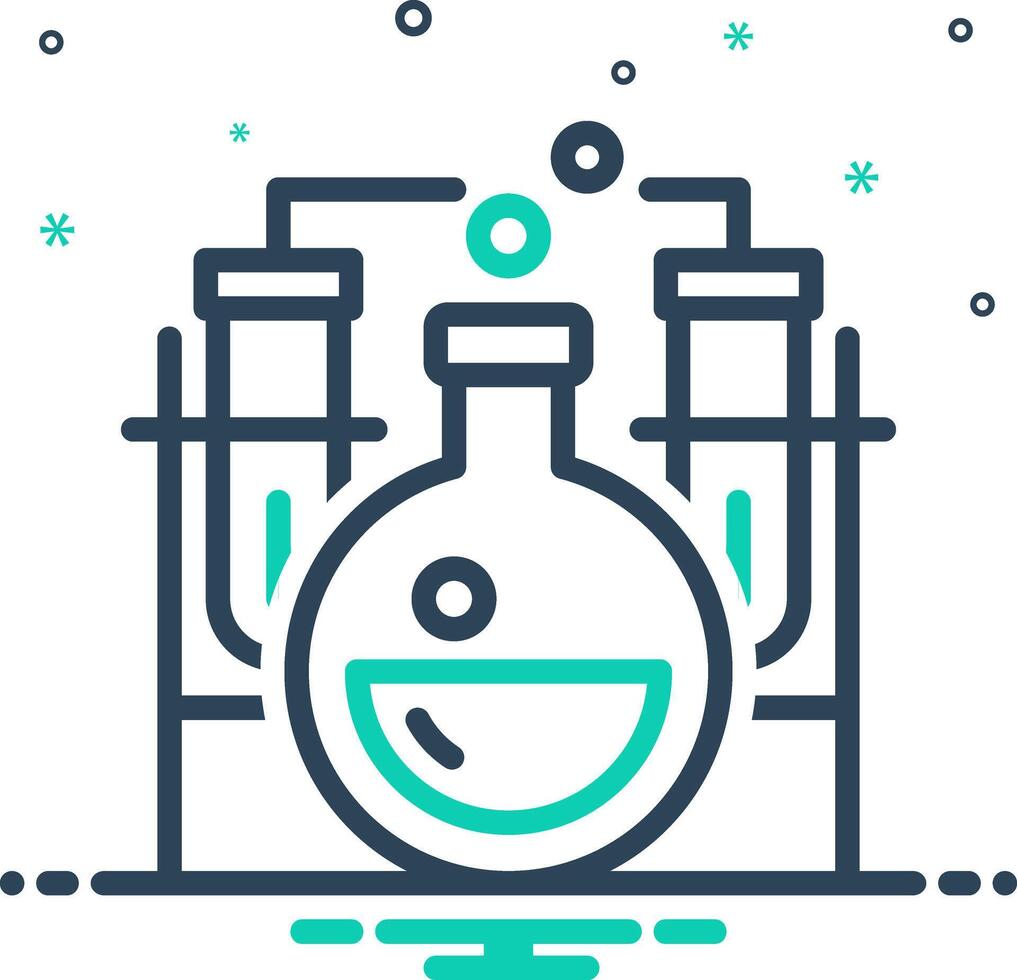 Mix icon for laboratory vector