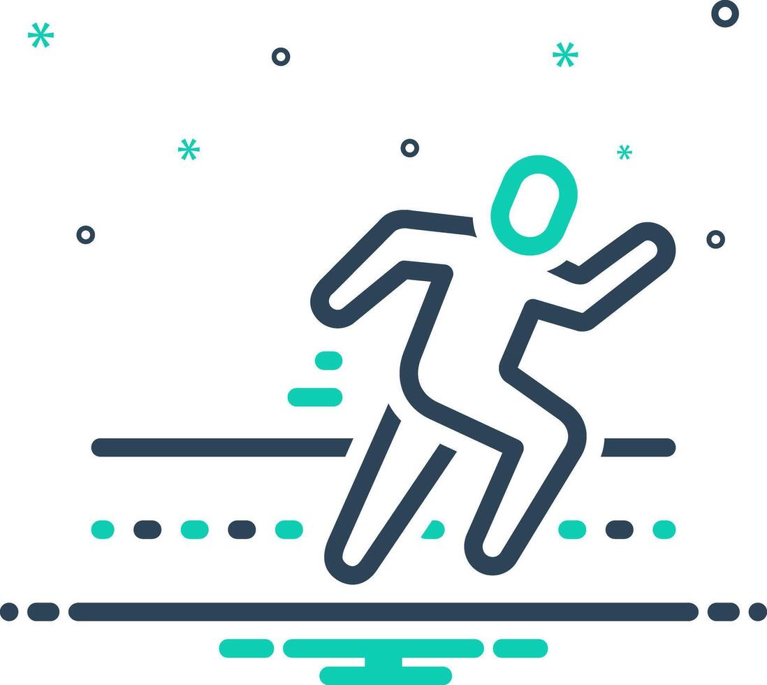 Mix icon for runner vector