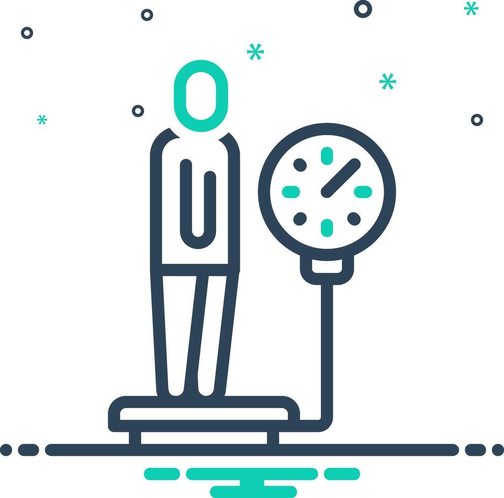 Mix icon for weight scale vector