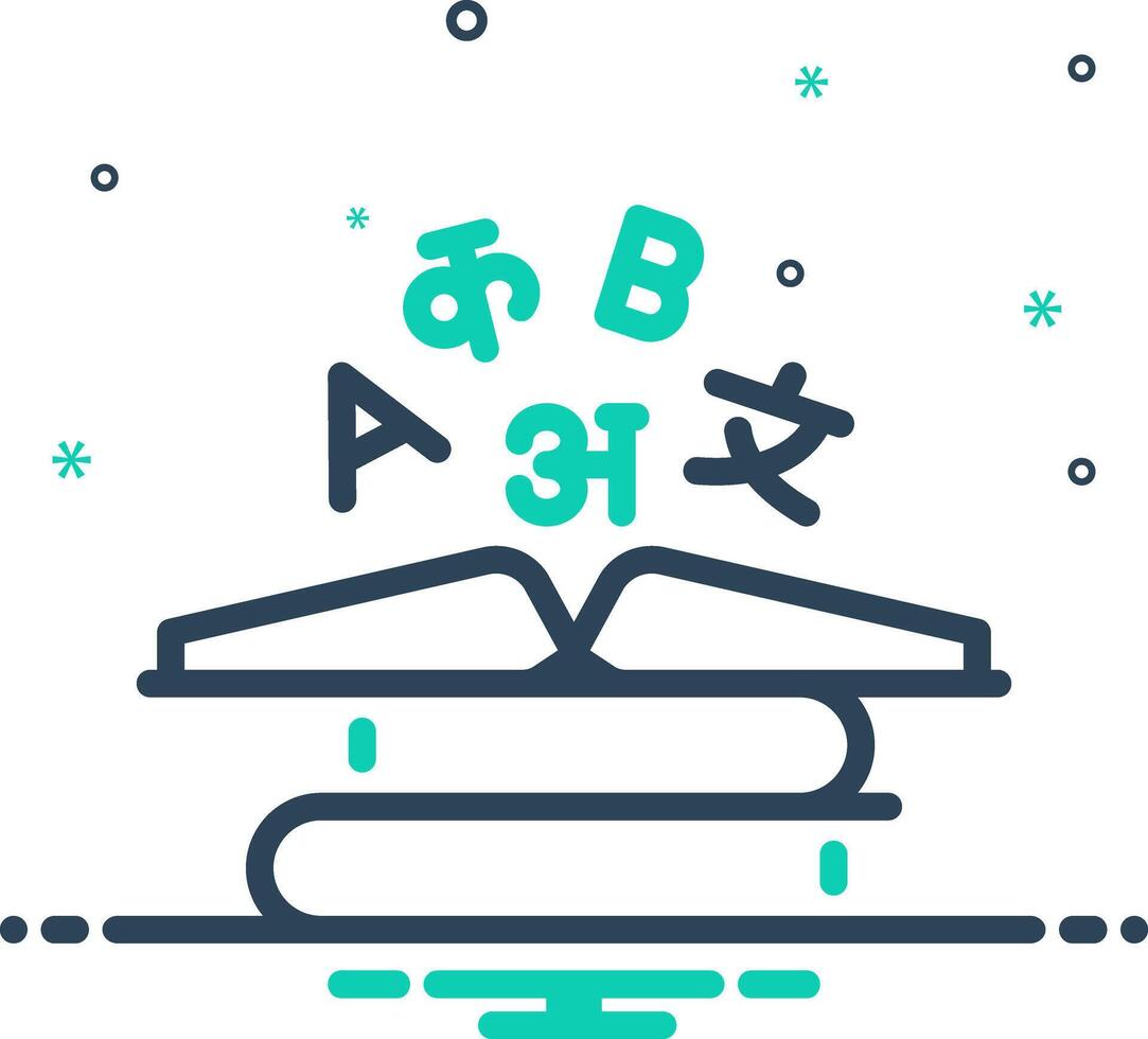 Mix icon for language vector