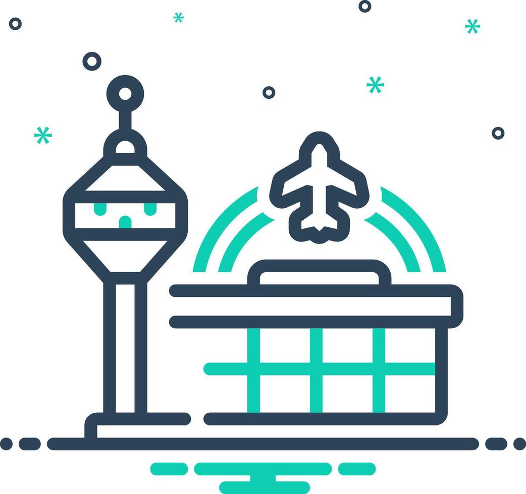 Mix icon for airport vector