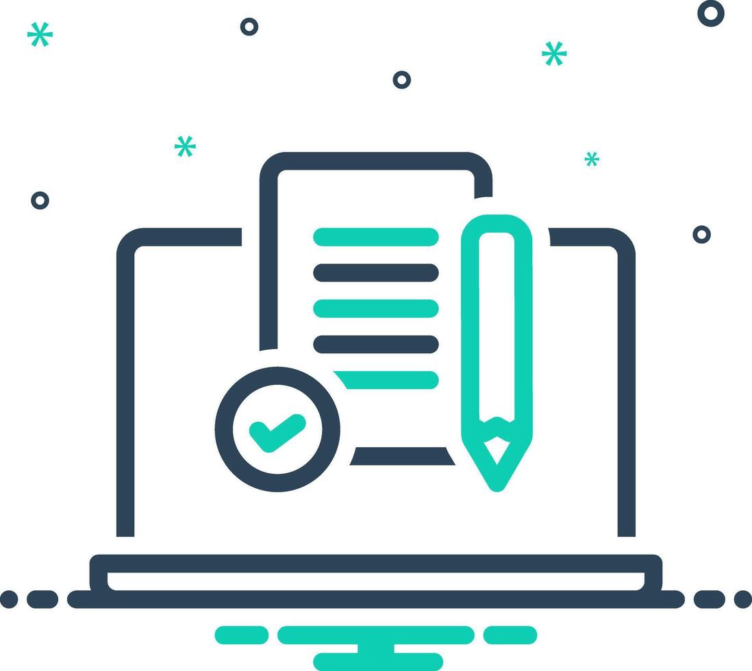 Mix icon for request clarification vector