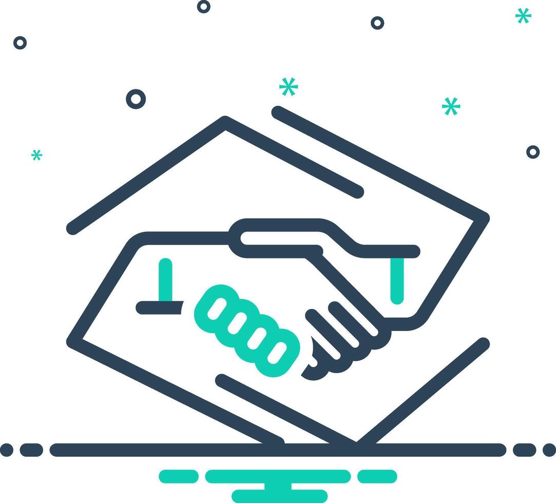 Mix icon for partnership vector