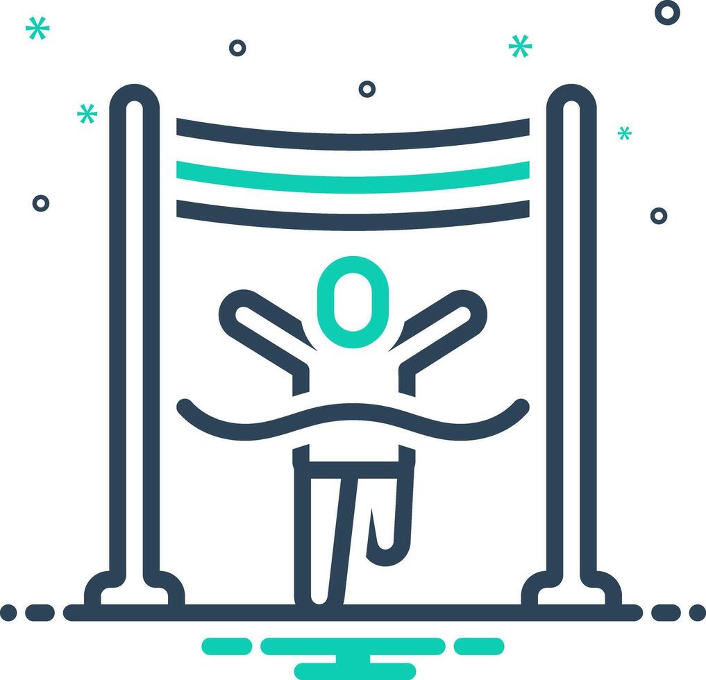 Mix icon for finish line vector