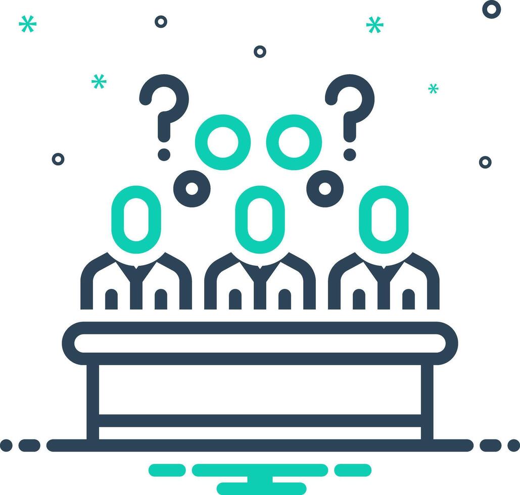 Mix icon for deliberation vector