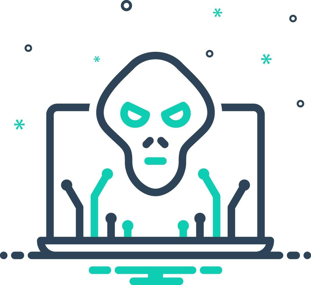 Mix icon for cyber attack vector