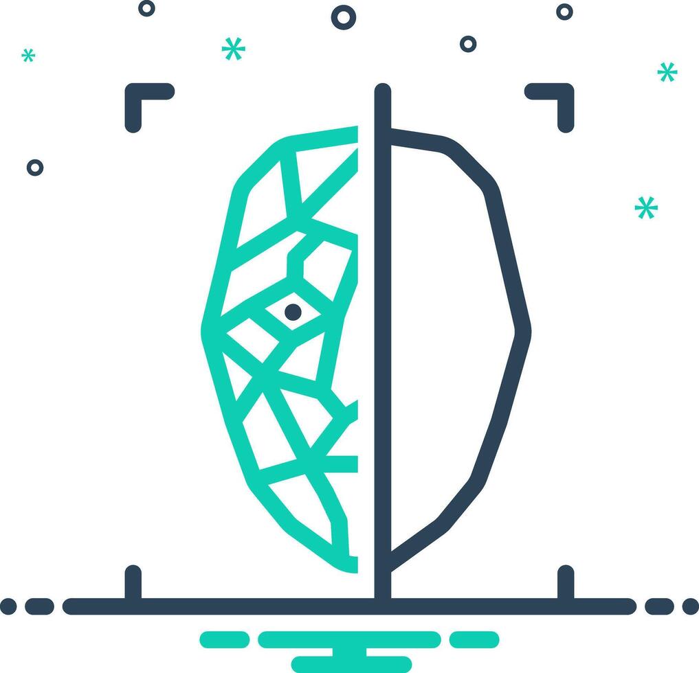 Mix icon for security scan vector