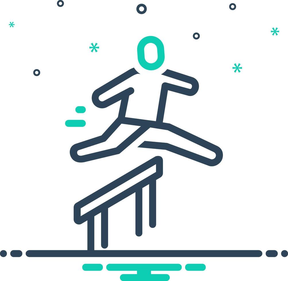 Mix icon for hurdle vector
