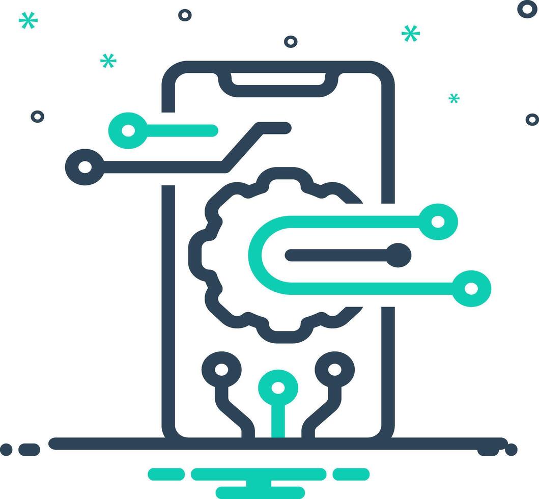 Mix icon for technology vector