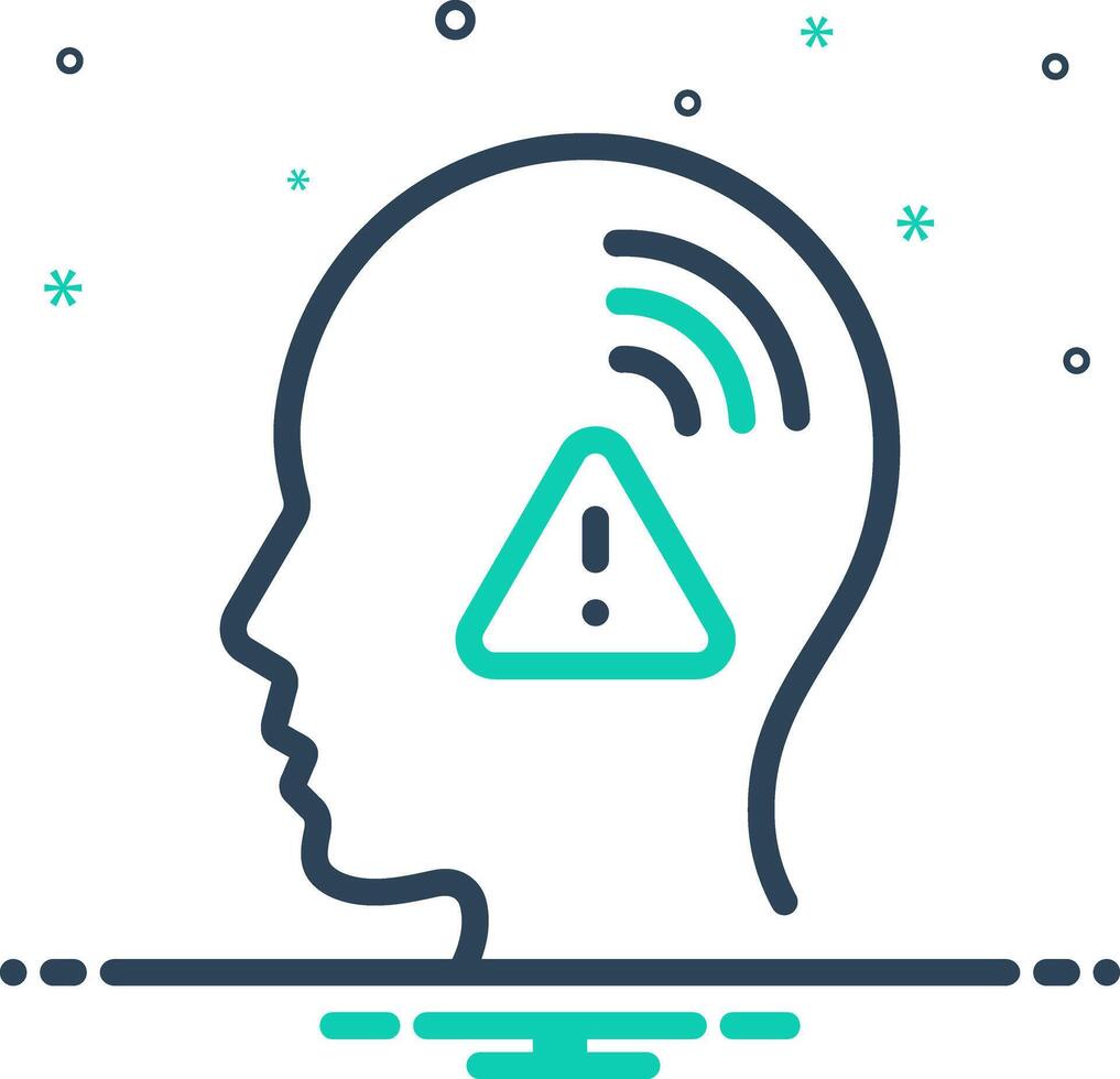 Mix icon for pay attention vector