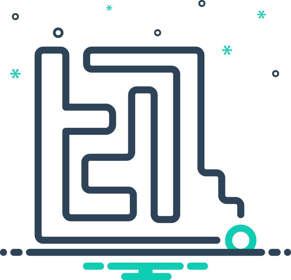 Mix icon for end to end vector