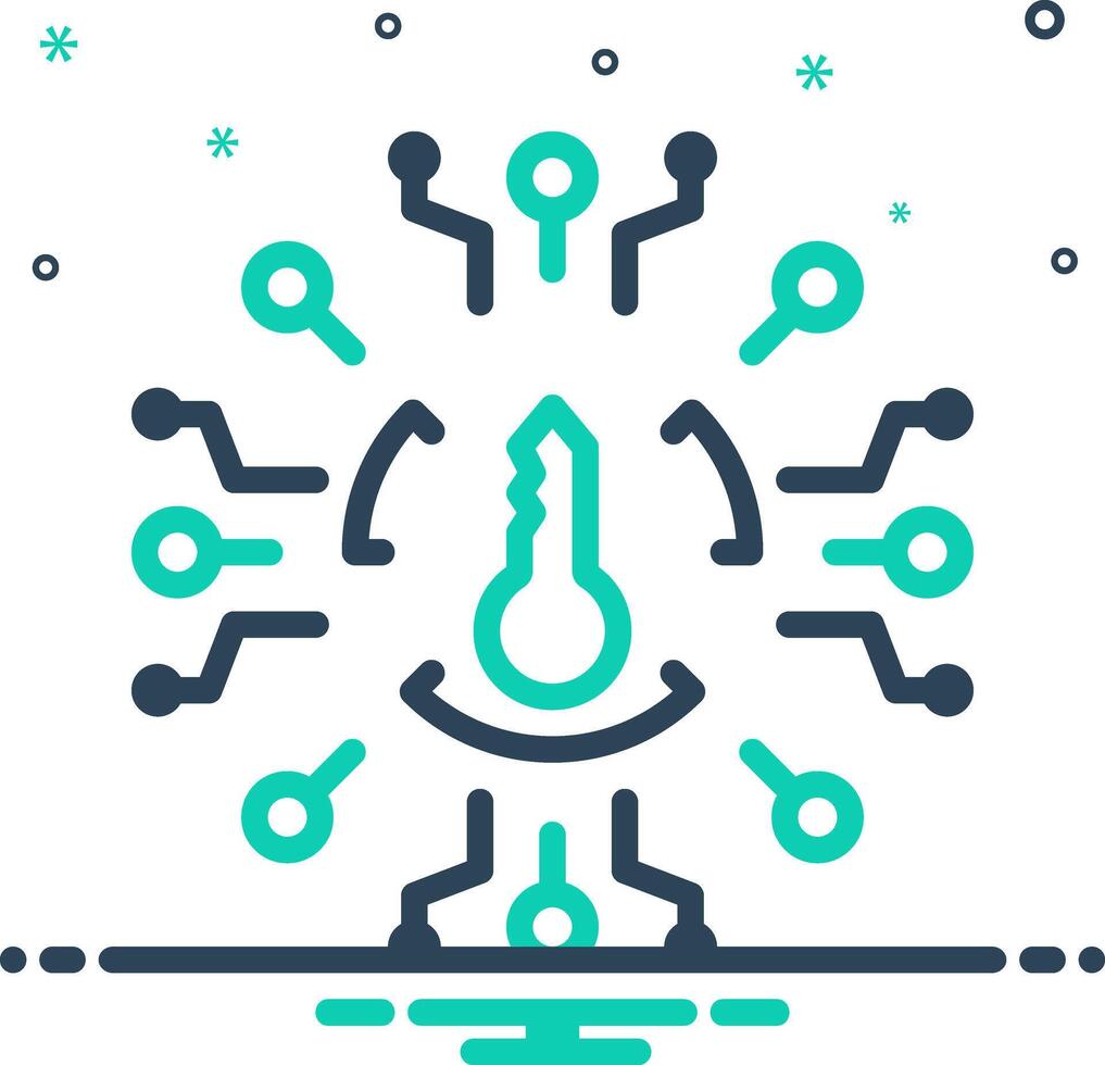 Mix icon for encryption vector