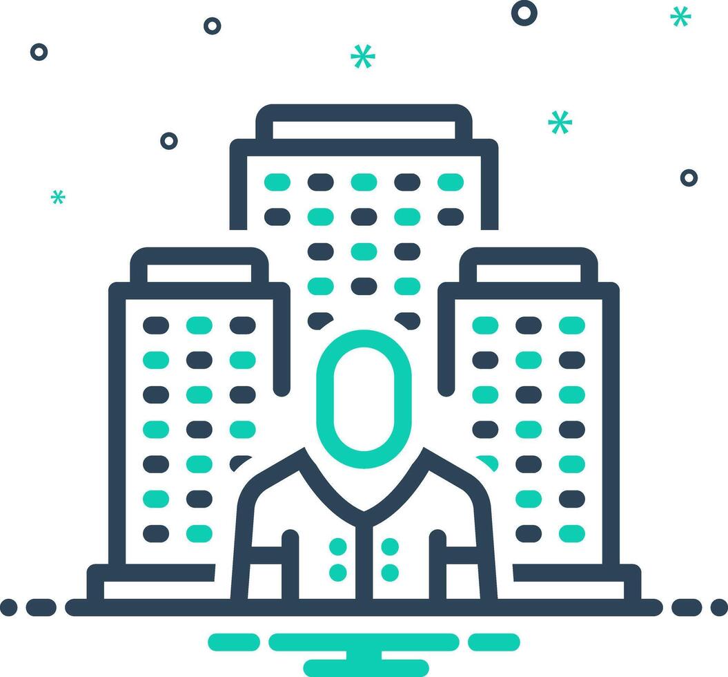 Mix icon for property agent vector