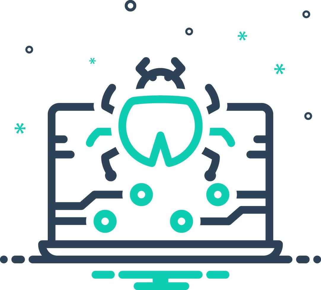 Mix icon for malware vector