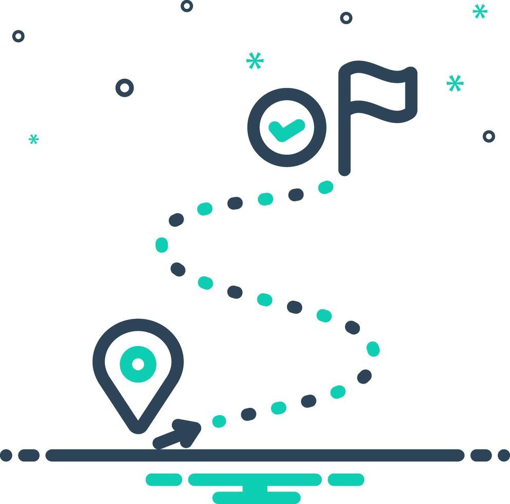 Mix icon for start finish vector