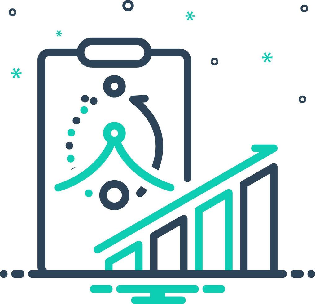 Mix icon for strategy vector