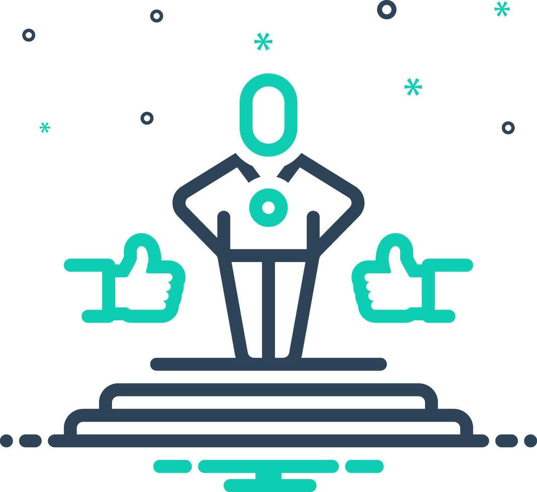 Mix icon for well done vector