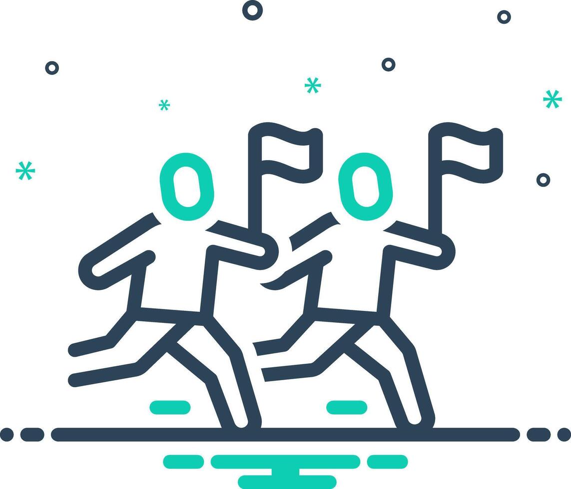 Mix icon for race vector