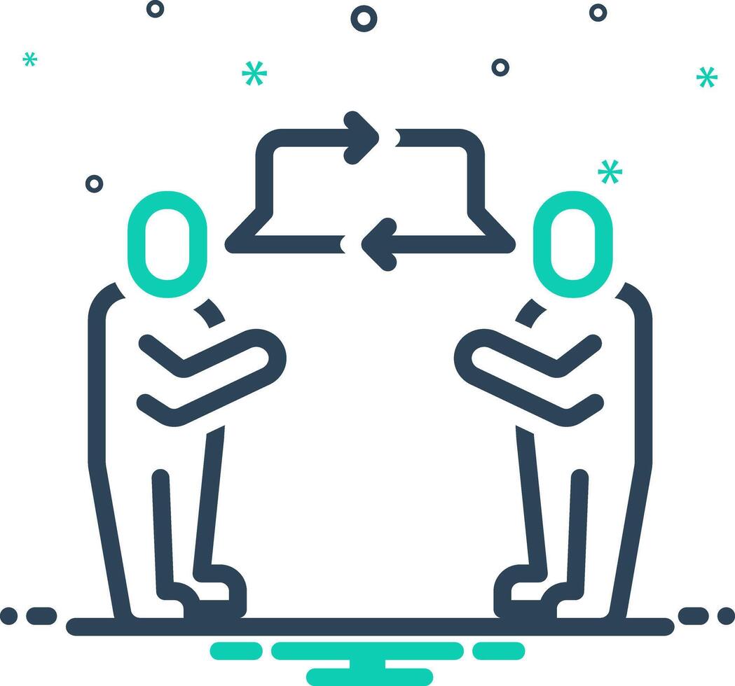 Mix icon for communication vector