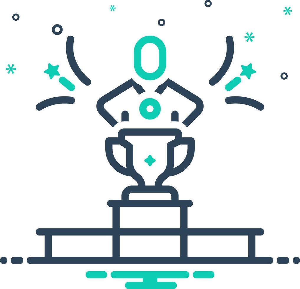 Mix icon for winner vector
