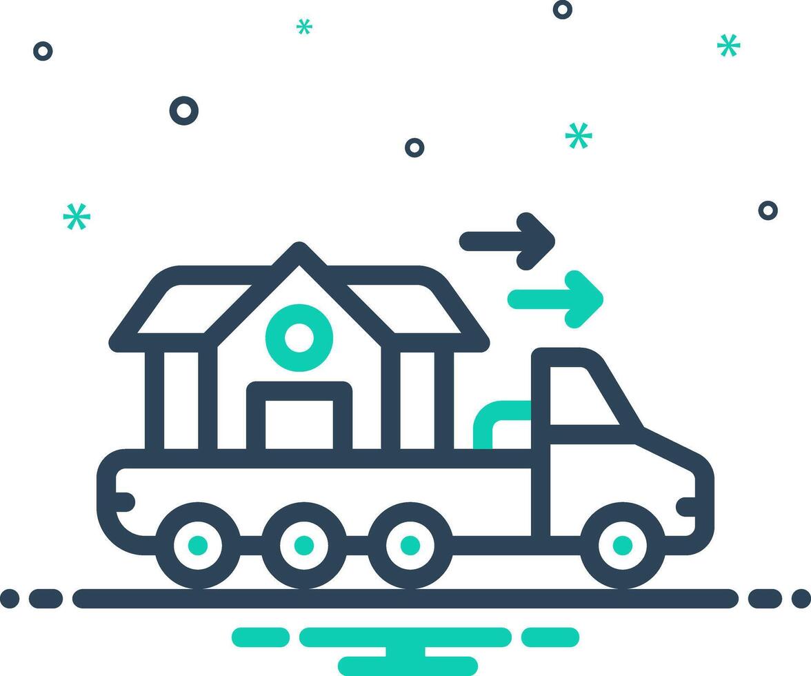 Mix icon for moving vector
