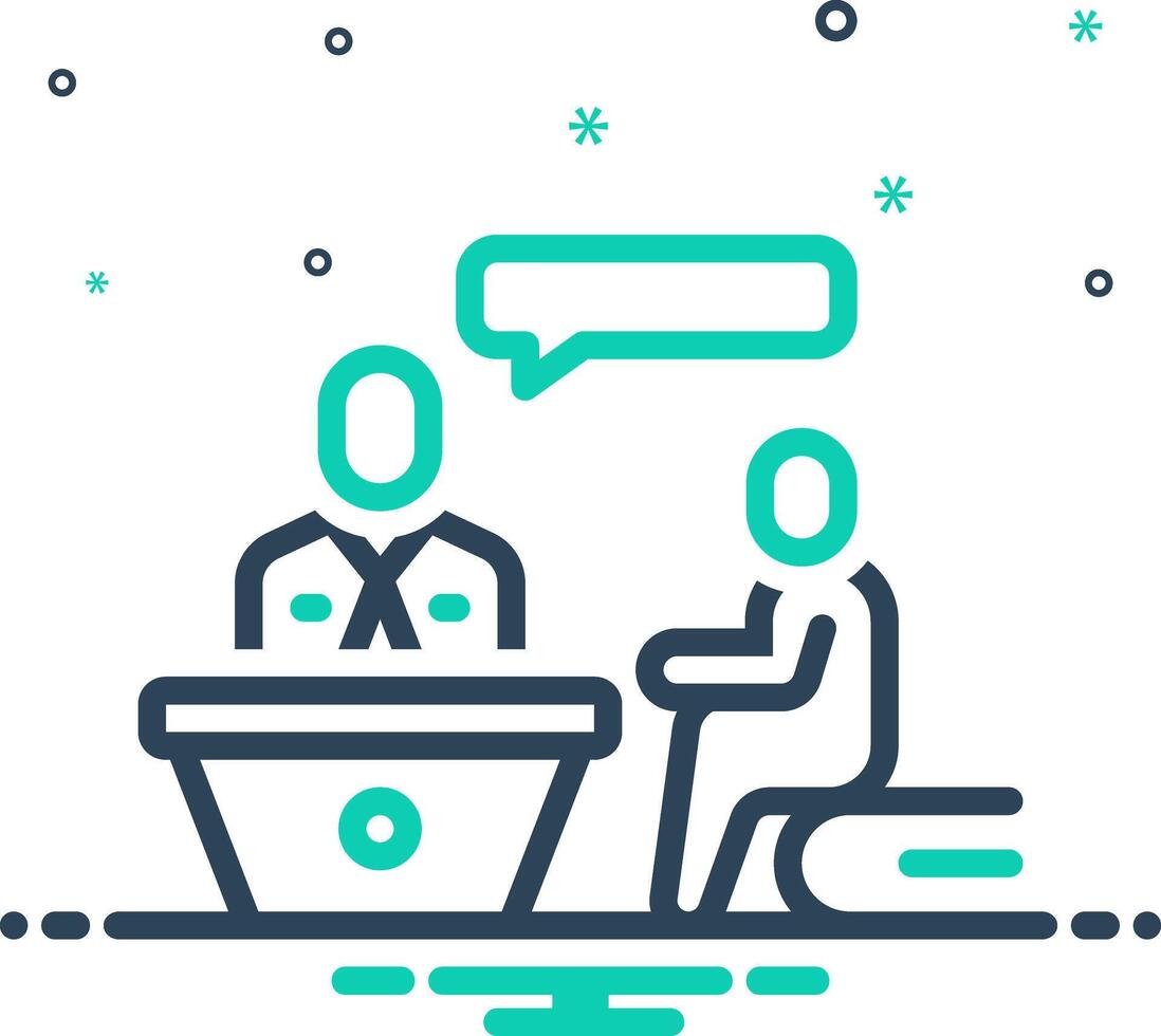 Mix icon for consultation vector