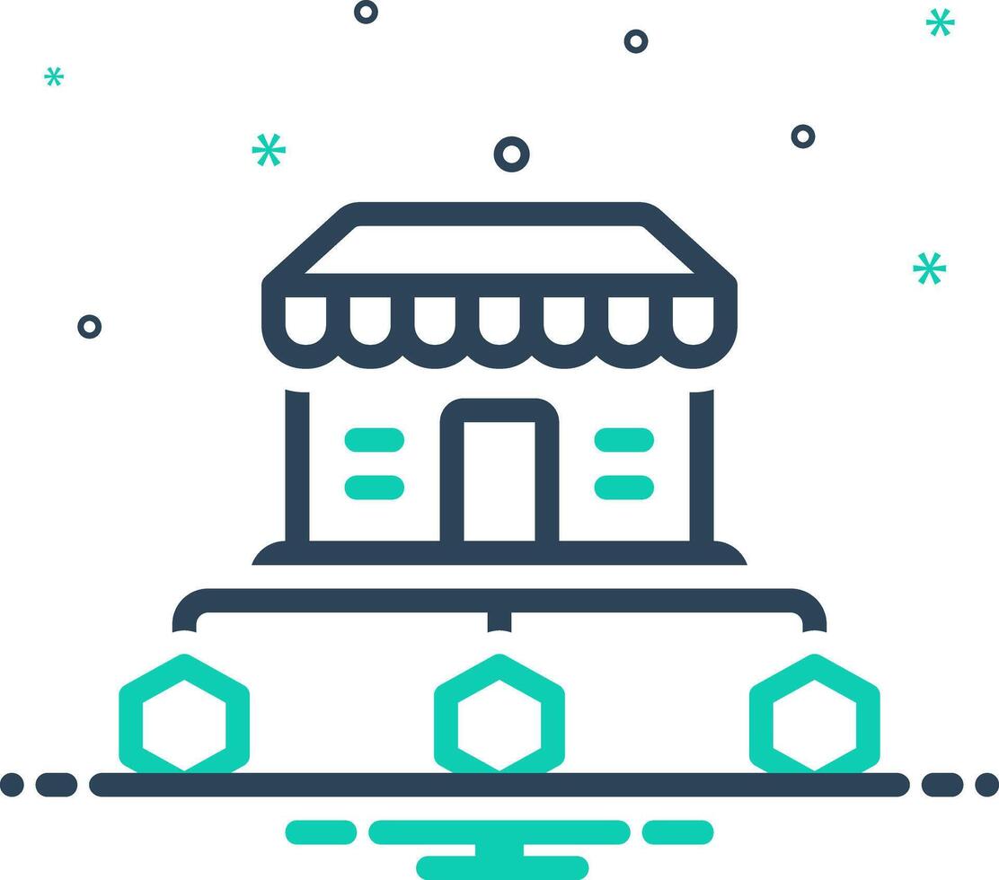 Mix icon for distribution vector