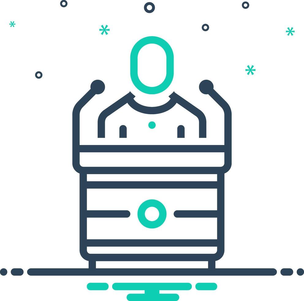 Mix icon for speech vector