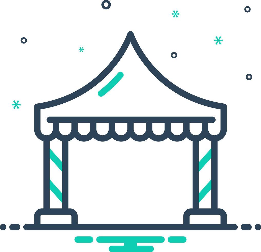 Mix icon for tent vector