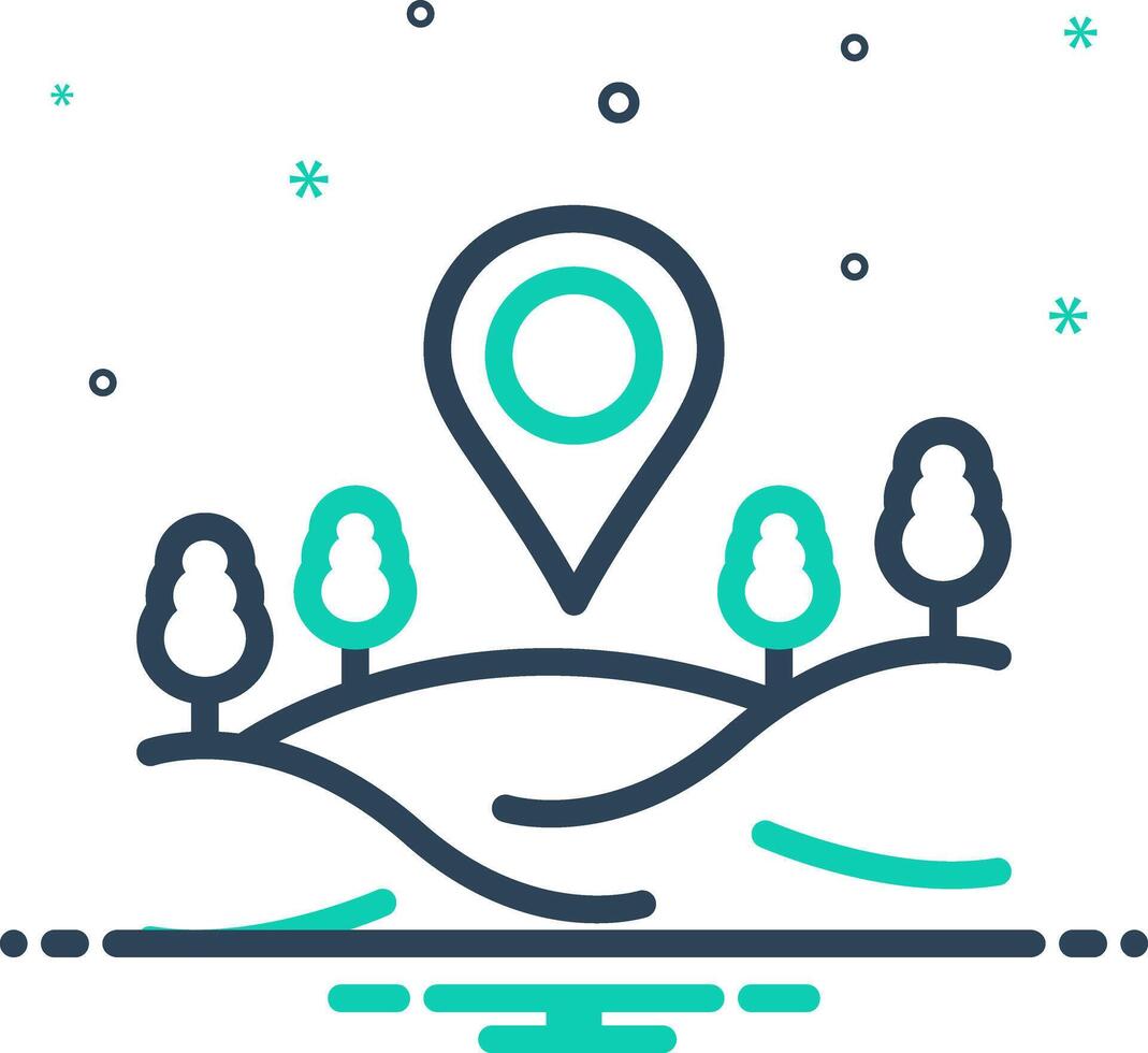 Mix icon for land vector